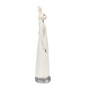Clayre & Eef Figurine Lapin 20 cm Blanc Polyrésine