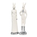 Clayre & Eef Figurine Rabbit 20 cm White Polyresin