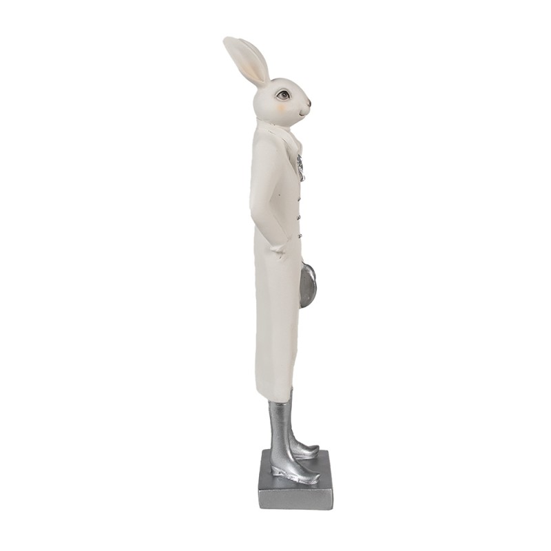 Clayre & Eef Figurine Rabbit 34 cm White Polyresin