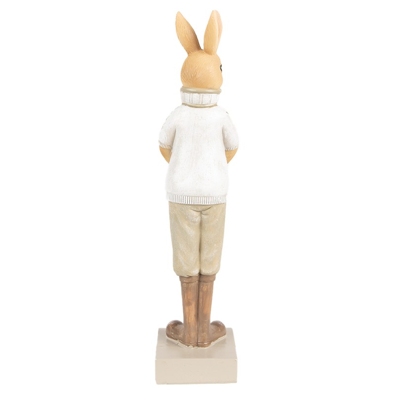 Clayre & Eef Figur Kaninchen 28 cm Braun Grün Polyresin