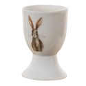 Clayre & Eef Coquetier 40 ml Beige Marron Porcelaine Lapin