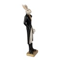 Clayre & Eef Figurine Rabbit 34 cm Beige Black Polyresin