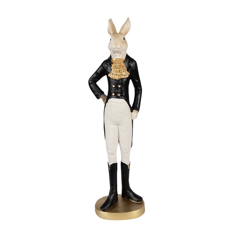 Clayre & Eef Figurine Rabbit 20 cm Beige Black Polyresin