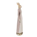 Clayre & Eef Figur Kaninchen 28 cm Beige Rosa Polyresin