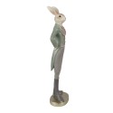 Clayre & Eef Figurine Lapin 20 cm Beige Vert Polyrésine