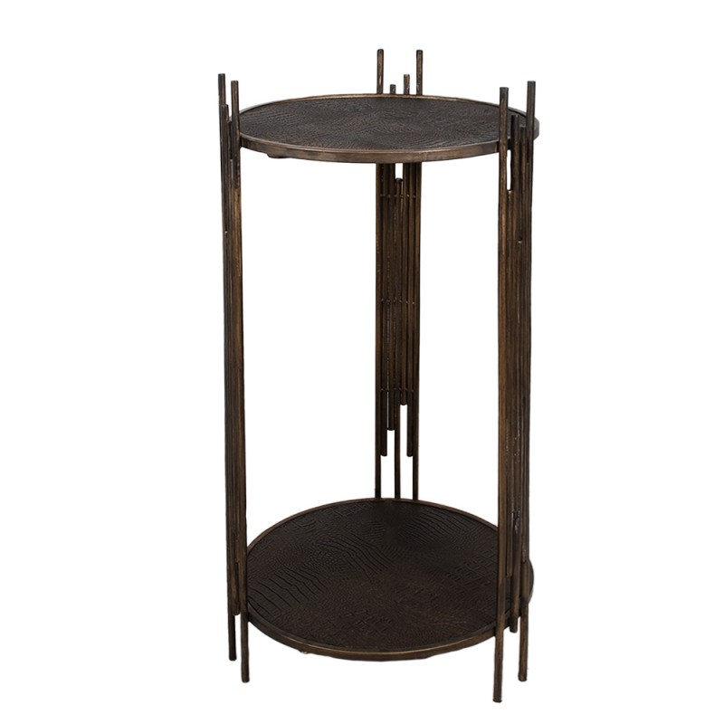 Clayre & Eef Table d'appoint 42x41x89 cm Marron Fer Rond