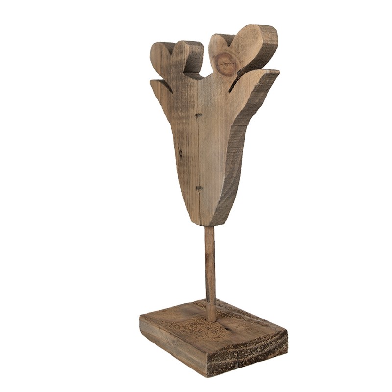 Clayre & Eef Dekorationsfigur Rentier 16x8x25 cm Braun Holz
