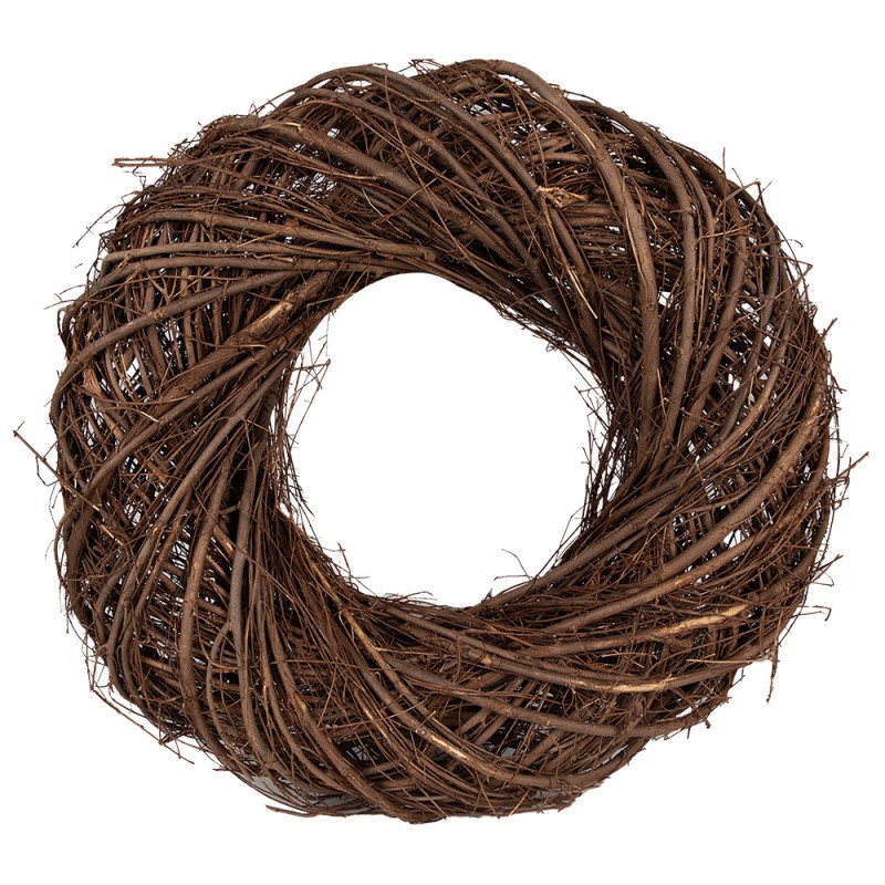 Clayre & Eef Wreath Ø 45 cm Brown Wood
