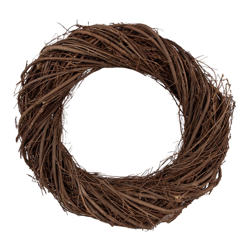 Clayre & Eef Wreath Ø 40 cm Brown Wood