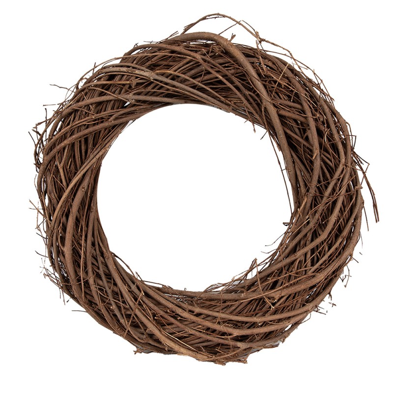 Clayre & Eef Wreath Ø 25 cm Brown Wood