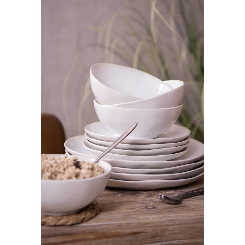 Clayre & Eef Dinner Plate Ø 28 cm Grey Ceramic Round
