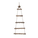 Clayre & Eef Hangende ladder Kerstbomen 46x5x110 cm Bruin Hout