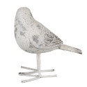 Clayre & Eef Figurine Bird 14 cm Grey Polyresin