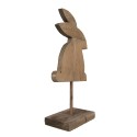 Clayre & Eef Figurine décorative Lapin 14x8x32 cm Marron Bois