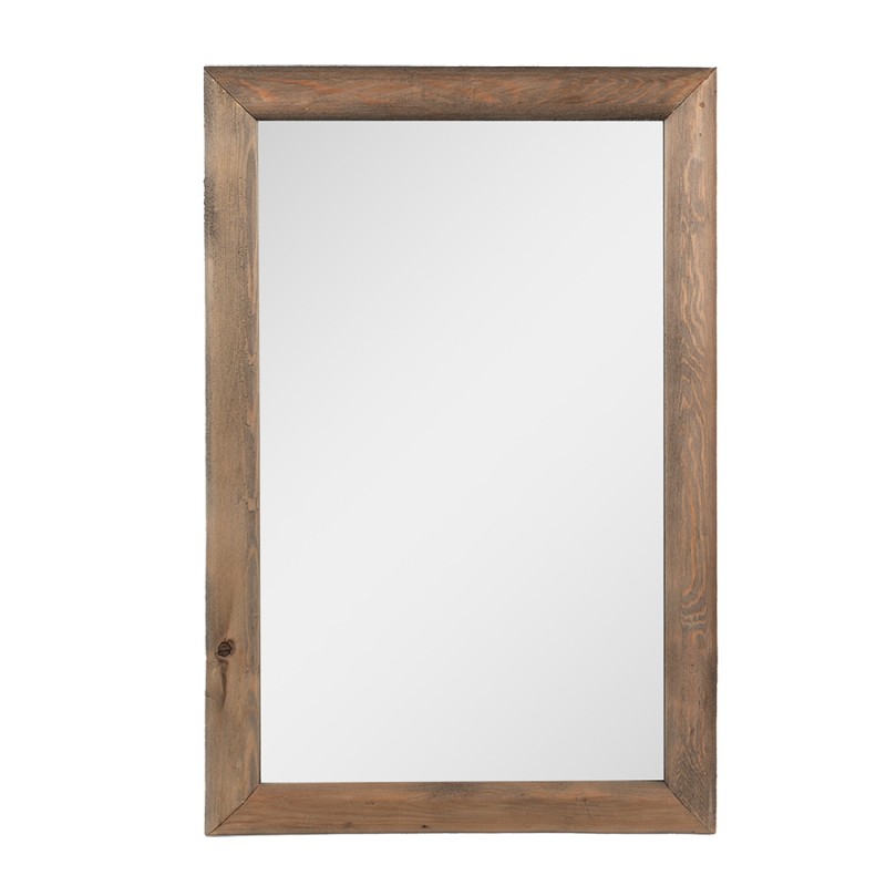 Clayre & Eef Mirror 38x58 cm Brown Wood Glass Rectangle