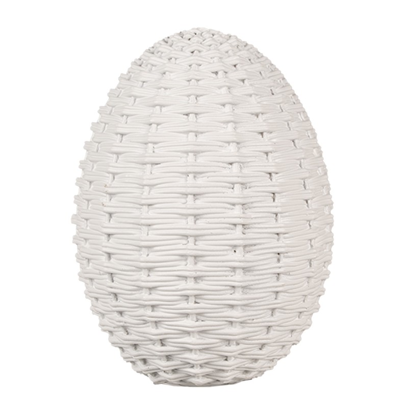 Clayre & Eef Figurine Egg 20 cm White Polyresin