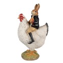 Clayre & Eef Figurine Chicken 35 cm White Polyresin