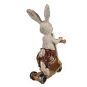 Clayre & Eef Figur Kaninchen 25 cm Weiß Goldfarbig Polyresin
