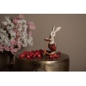 Clayre & Eef Figurine Rabbit 25 cm White Gold colored Polyresin