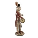 Clayre & Eef Figurine Rabbit 39 cm White Gold colored Polyresin Clock