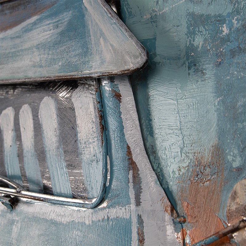 Clayre & Eef 3D Metal Paintings 80x80 cm Blue Iron Camper