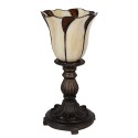 LumiLamp Table Lamp Tiffany Ø 16x32 cm  Beige Brown Glass