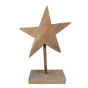 Clayre & Eef Decorative Figurine Star 15x8x21 cm Brown Wood