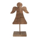 Clayre & Eef Figurine décorative Ange 18x8x30 cm Marron Bois