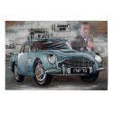 Clayre & Eef 3D Metal Paintings 120x80 cm Blue Green Iron Wood Car