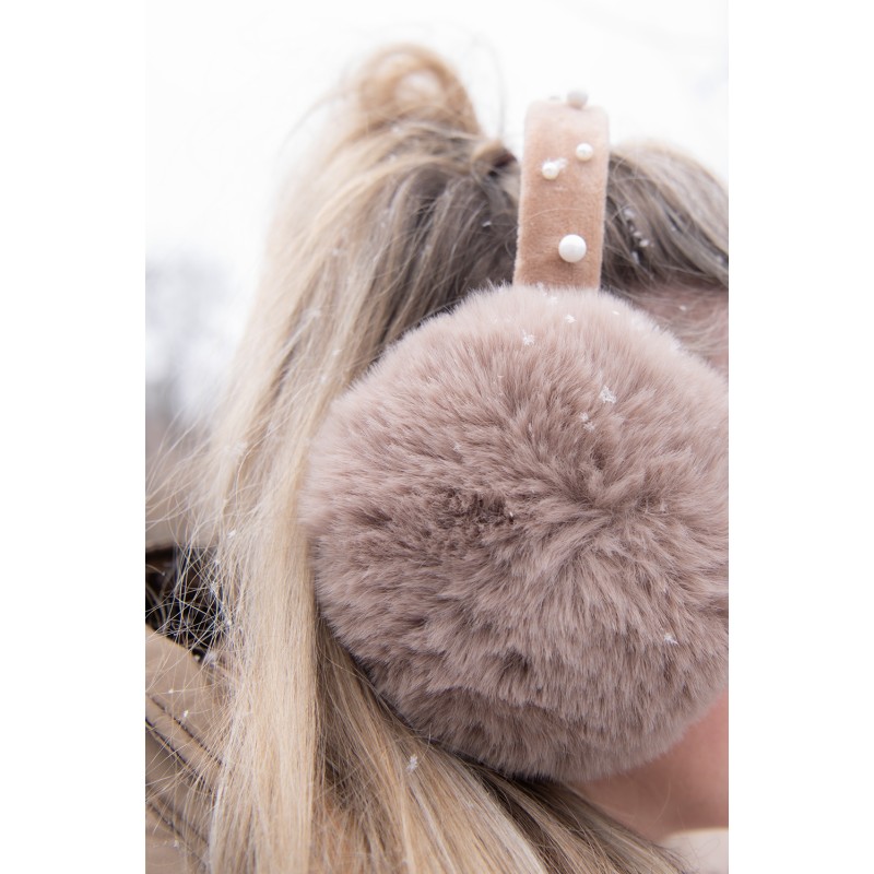 Juleeze Earmuffs for Girls Brown Polyester