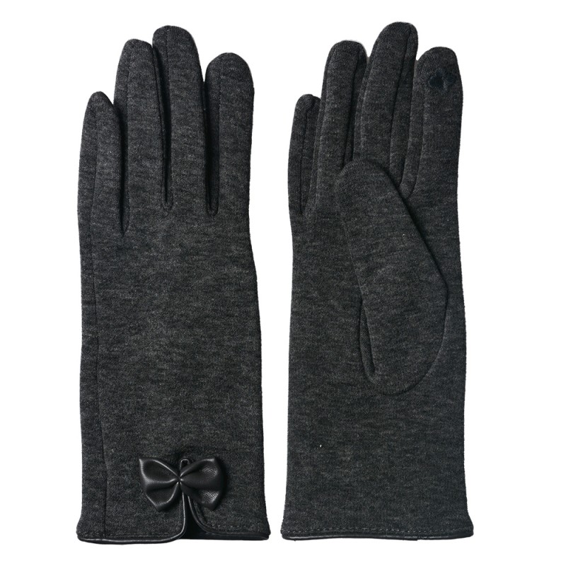 Juleeze Winter Gloves 8x24 cm Grey Cotton Polyester
