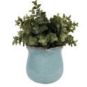 Clayre & Eef Pot de fleurs d'intérieur Ø 12x12 cm Bleu Céramique