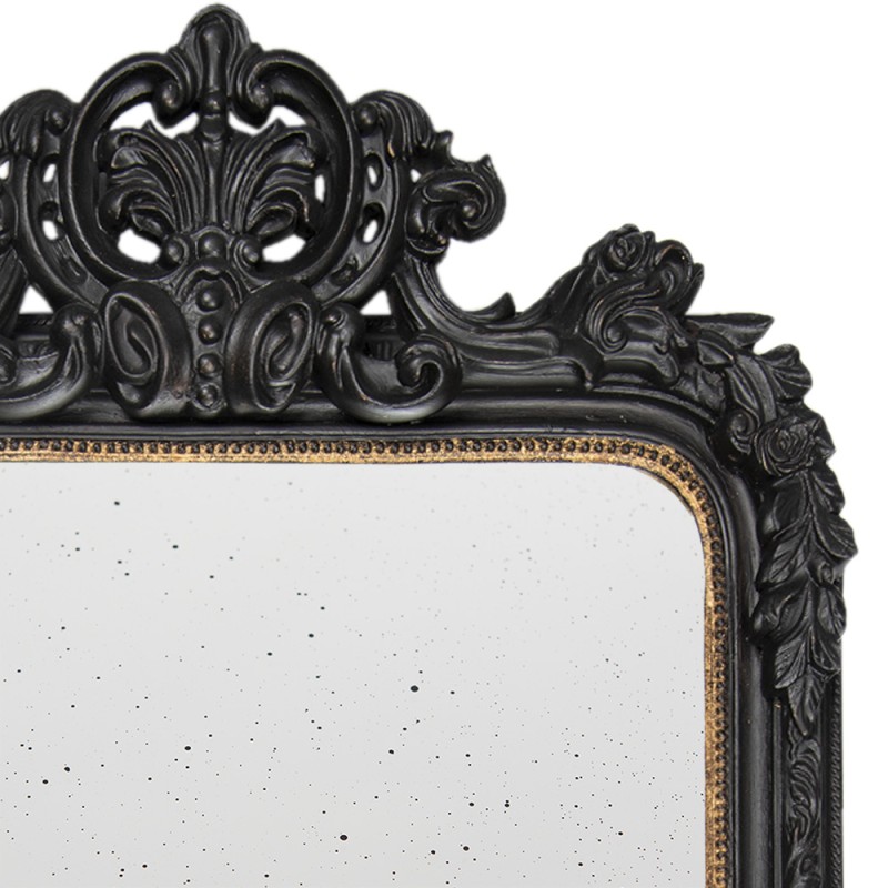 Clayre & Eef Mirror 90x158 cm Black Gold colored Wood Rectangle