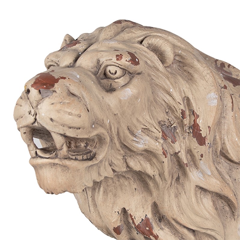 Clayre & Eef Figurine décorative Lion 55x23x40 cm Beige Marron Matériau céramique