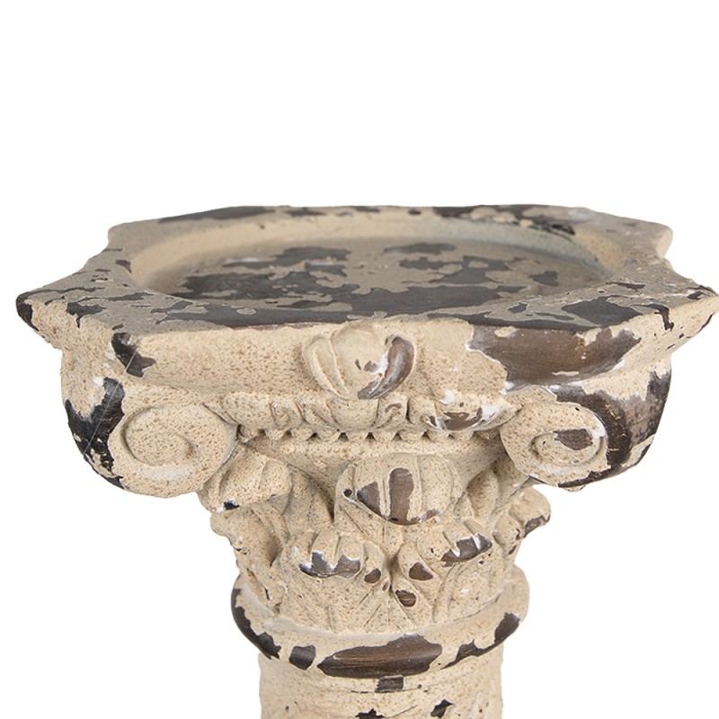 Clayre & Eef Candle holder 16x16x63 cm Beige Brown Polyresin