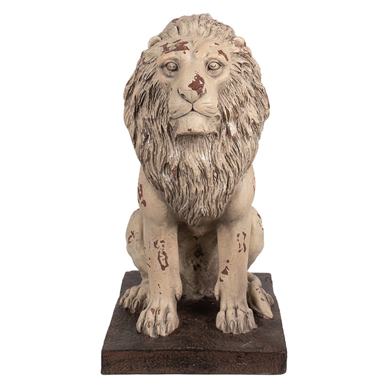 Clayre & Eef Figurine décorative Lion 30x23x45 cm Beige Marron Matériau céramique