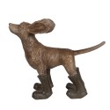 Clayre & Eef Dekorationsfigur Hund 29x10x23 cm Braun Grün Polyresin