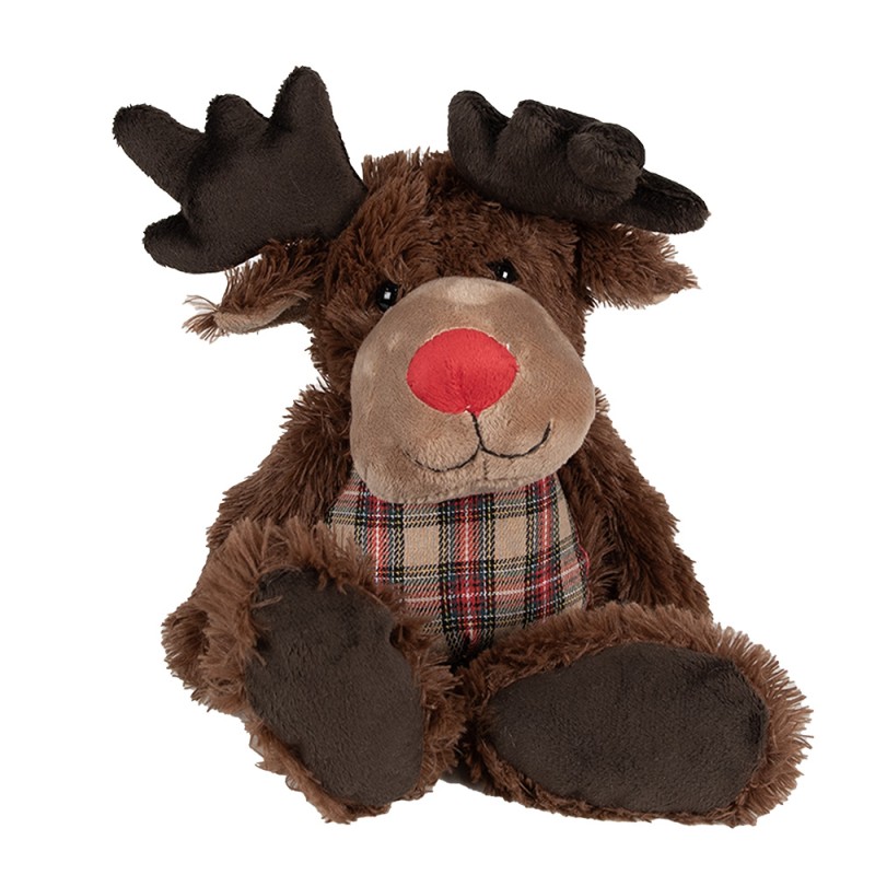 Clayre & Eef Stuffed toy Reindeer 35 cm Brown Plush