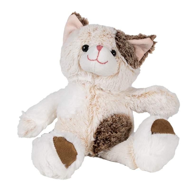 Clayre & Eef Stuffed toy Cat 30 cm Beige Plush