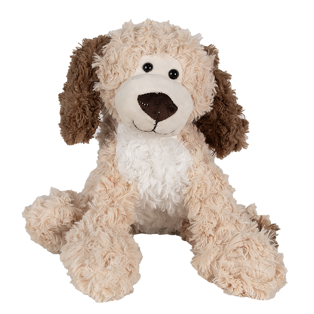 Clayre&Eef Knuffel Hond 26 cm Bruin Pluche afbeelding