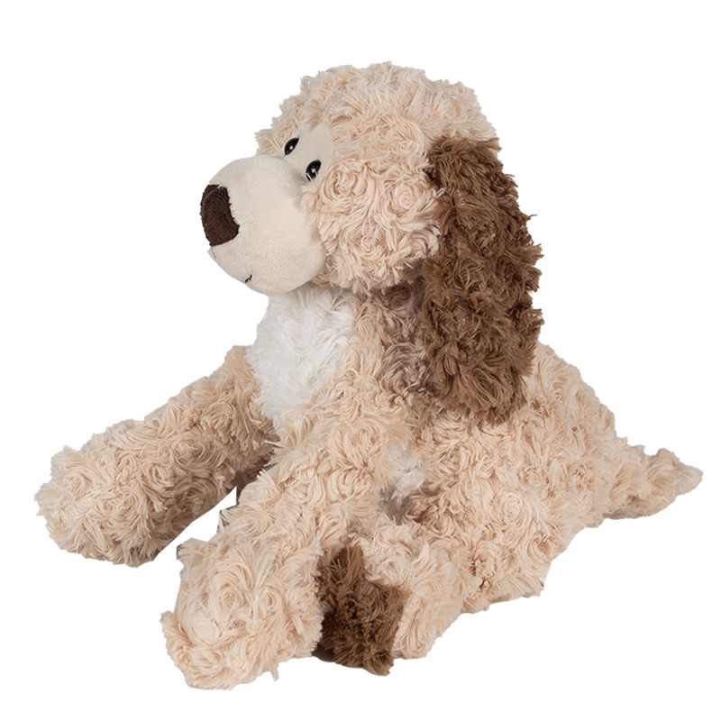 Clayre & Eef Knuffel Hond 26 cm Bruin Pluche