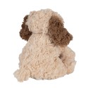 Clayre & Eef Knuffel Hond 21 cm Bruin Pluche