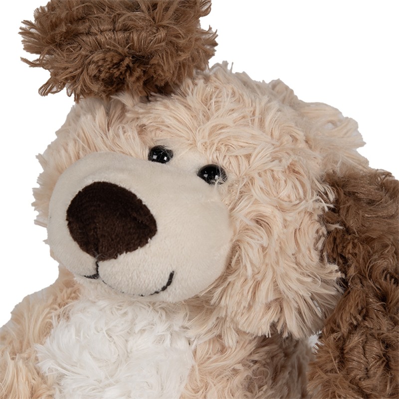 Clayre & Eef Knuffel Hond 21 cm Bruin Pluche