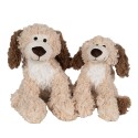 Clayre & Eef Knuffel Hond 21 cm Bruin Pluche