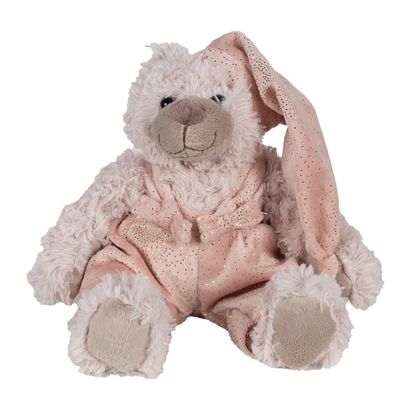 Clayre & Eef Peluche Ours 22 cm Rose Peluche