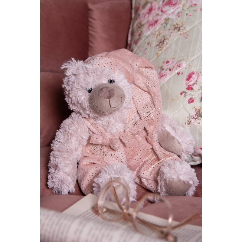 Clayre & Eef Peluche Ours 22 cm Rose Peluche
