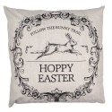 Clayre & Eef Cushion Cover 45x45 cm Beige Black Polyester Rabbit