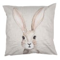 Clayre & Eef Cushion Cover 45x45 cm Beige Polyester Rabbit