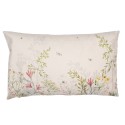 Clayre & Eef Cushion Cover 30x50 cm Beige Green Polyester Flowers
