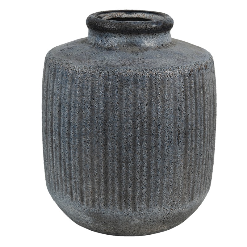 Clayre & Eef Vase Ø 19x22 cm Grey Blue Ceramic